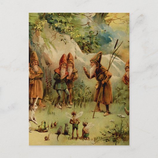 Carte Postale « Un Conseil de Gnomes » par E S Hardy (Devant)