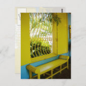 Carte Postale Un contraste frappant de jaune et bleu (Devant / Derrière)