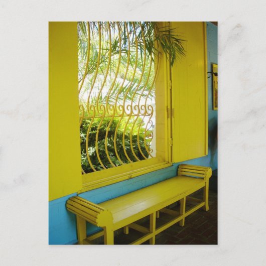 Carte Postale Un contraste frappant de jaune et bleu (Devant)