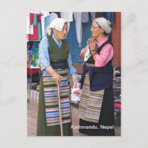 Carte Postale Un Conversation du matin à Boudha Stupa