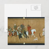 Carte Postale Un convoi de Mongols, Chinois, XIVe siècle (Devant / Derrière)