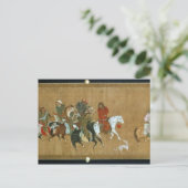 Carte Postale Un convoi de Mongols, Chinois, XIVe siècle (Debout devant)