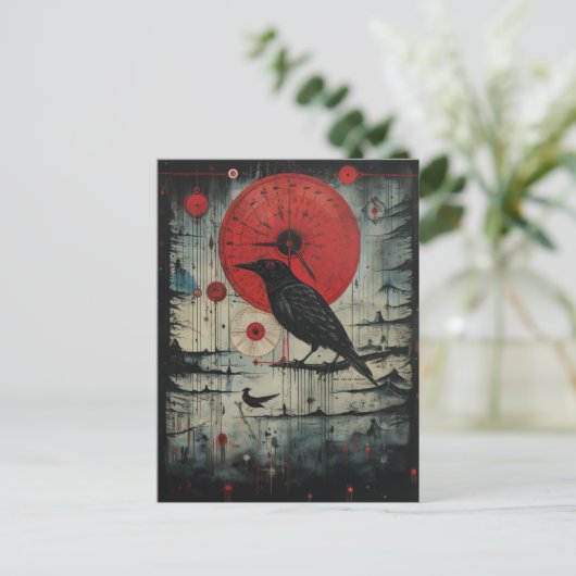 Carte Postale Un Corbeau (Debout devant)
