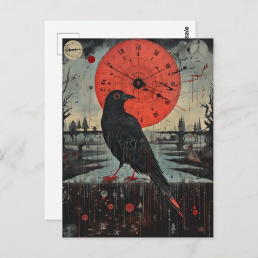 Carte Postale Un Corbeau (Devant / Derrière)