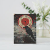 Carte Postale Un Corbeau À Horloge (Debout devant)