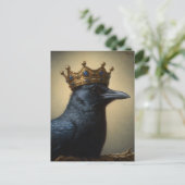 Carte Postale Un corbeau dans une couronne (Debout devant)