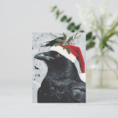 Carte Postale Un corbeau de Noël mignon (Debout devant)