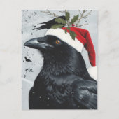 Carte Postale Un corbeau de Noël mignon (Devant)