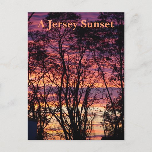 Carte Postale Un coucher de soleil à Jersey (Devant)