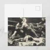 Carte Postale Un coup d'arrêt - George Bellows - 1921 (Devant / Derrière)