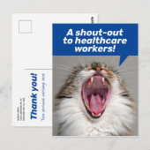 Carte Postale Un coup de chapeau aux travailleurs de la santé en (Devant / Derrière)