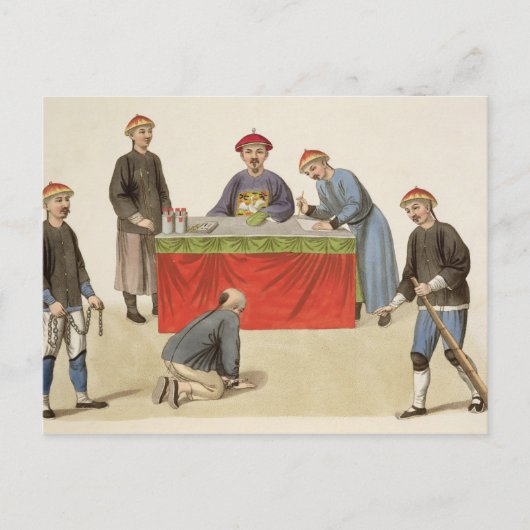 Carte Postale Un coupable devant un magistrat, plaque 1 de 'The (Devant)