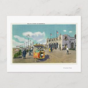 Carte Postale Un couple dans une scène de la chaise roulante de 