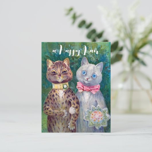 Carte Postale Un couple heureux | Louis Wain | (Debout devant)