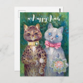 Carte Postale Un couple heureux | Louis Wain | (Devant / Derrière)