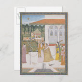 Carte Postale Un couple marche (Devant / Derrière)