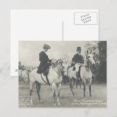 Carte Postale Un couple royal à cheval sur le côté #039SS (Devant / Derrière)
