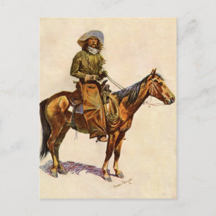 Carte Postale Un cowboy de l'Arizona par Remington, Ouest Vintag