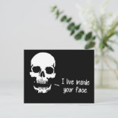 Carte Postale Un Crâne Vit À L'Intérieur De Votre Visage (Debout devant)