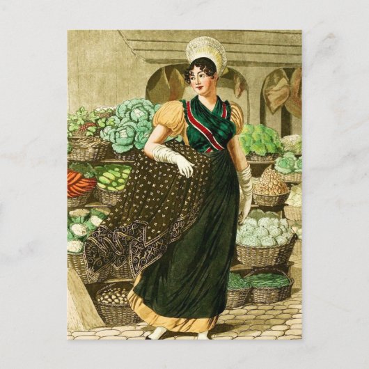 Carte Postale Un cuisinier au marché (Devant)