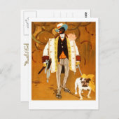 Carte Postale Un Dandy et son chien (Devant / Derrière)