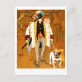 Carte Postale Un Dandy et son chien (Devant)