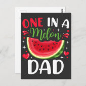 Carte Postale Un dans un Melon Papa B-Day Party (Devant / Derrière)