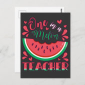 Carte Postale Un dans un Melon Teacher B Day Party (Devant / Derrière)