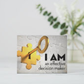 Carte Postale "Un décideur" Motivation Affirmation (Debout devant)