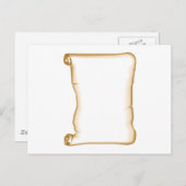 Carte Postale Un défilement de parchemin (Devant / Derrière)