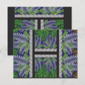 Carte Postale un design de motif vert et jaune (Devant / Derrière)