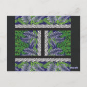 Carte Postale un design de papier peint rouge et noir (Dos)