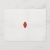 Carte Postale un design rouge et marron sur un arrière - plan bl (Devant)