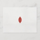 Carte Postale un design rouge et marron sur un arrière - plan bl (Devant)