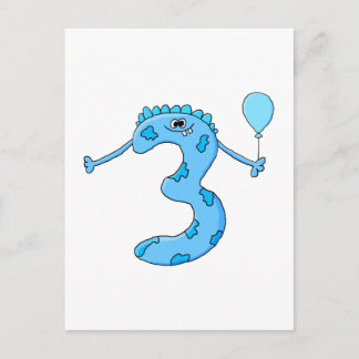 Carte Postale Un dessin de Blue 3Birthday.