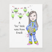 Carte Postale Un dessin doux de fille de Chna par demande (Devant)