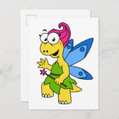 Carte Postale Un Dessin Fairysaur Dinosaur. (Devant / Derrière)