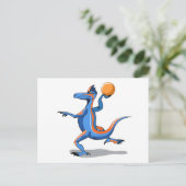 Carte Postale Un Dessin Iguanodon Jouant Au Basket-Ball. (Debout devant)