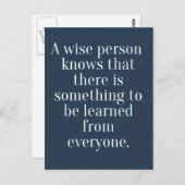 Carte Postale Un devis de personne sage (Devant / Derrière)