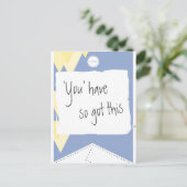 Carte Postale Un devis inspirant. cadeau de drapeau découpé (Debout devant)