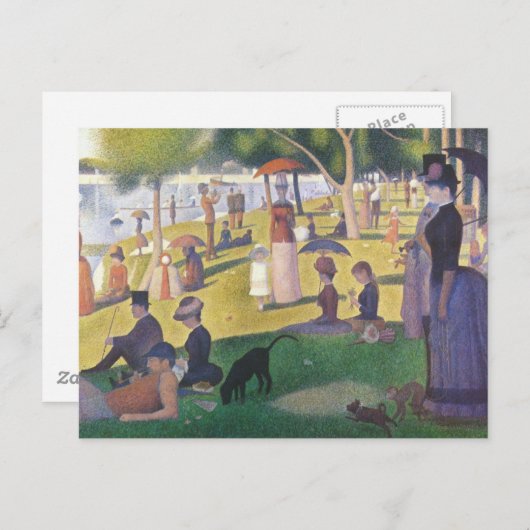 Carte Postale Un dimanche après-midi sur la La grand Jatte (Devant / Derrière)