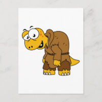 Un dinosaure de dessin animé bossu.
