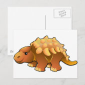 Carte Postale Un dinosaure mignon et amical (Devant / Derrière)