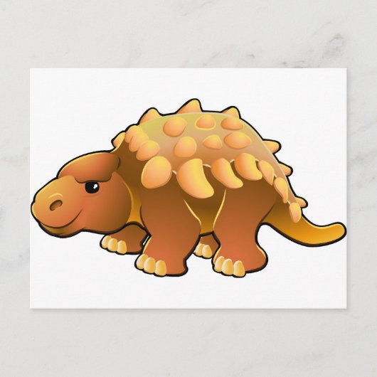 Carte Postale Un dinosaure mignon et amical (Devant)