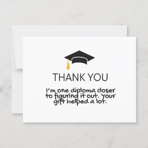 Carte Postale "Un diplôme de plus" Remerciement de fin d'études