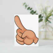 Carte Postale Un doigt pointant (Debout devant)