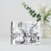 Carte Postale Un dragon dans un atelier (Debout devant)