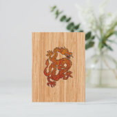 Carte Postale Un dragon en Bambou oriental (Debout devant)