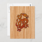 Carte Postale Un dragon en Bambou oriental (Devant / Derrière)