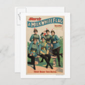 Carte Postale "Un drapeau blanc au lait" Marching Band féminin (Devant / Derrière)